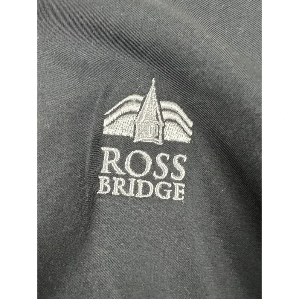 Ross Bridge Golf Windbreaker Pullover Mens Medium Gray Good RTJ Golf Trail VNeck
